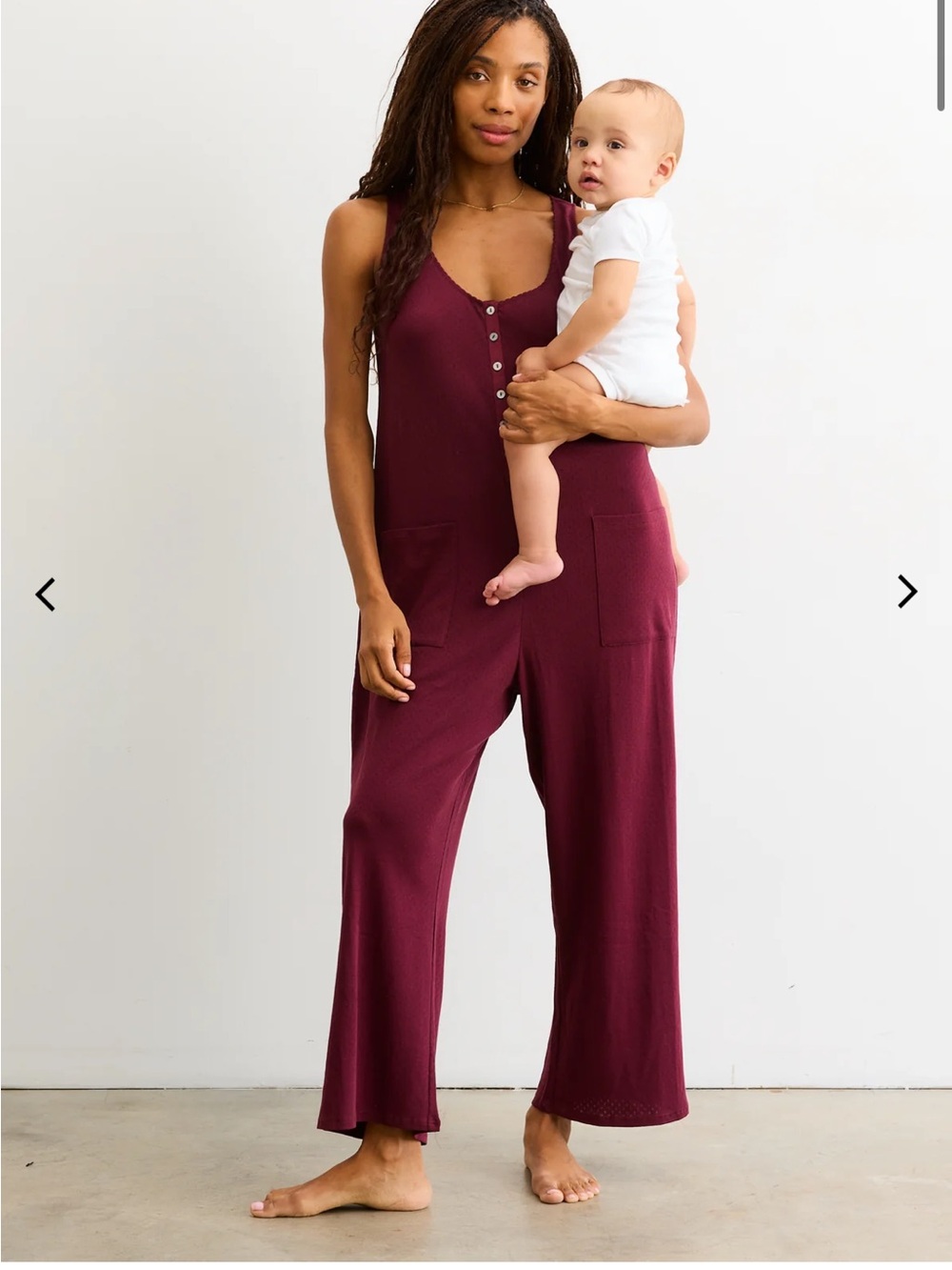 Hatch Size 0 The All Tri Maternity Jumpsuit in Port